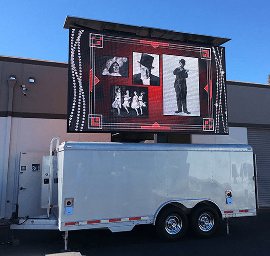Mobile advertising LED screens. Installation in vans and trucks